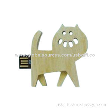 USB Drive, Animal Shape, Wooden Material, 8GB, Promotional Gift